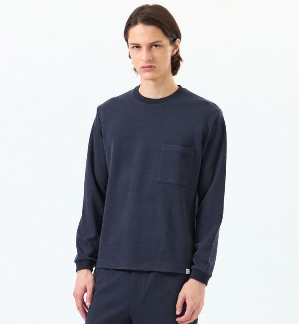 MACKINTOSH PHILOSOPHY「起毛ブリスター クルーネックロンＴ」|Tシャツ・カットソー|ネイビー