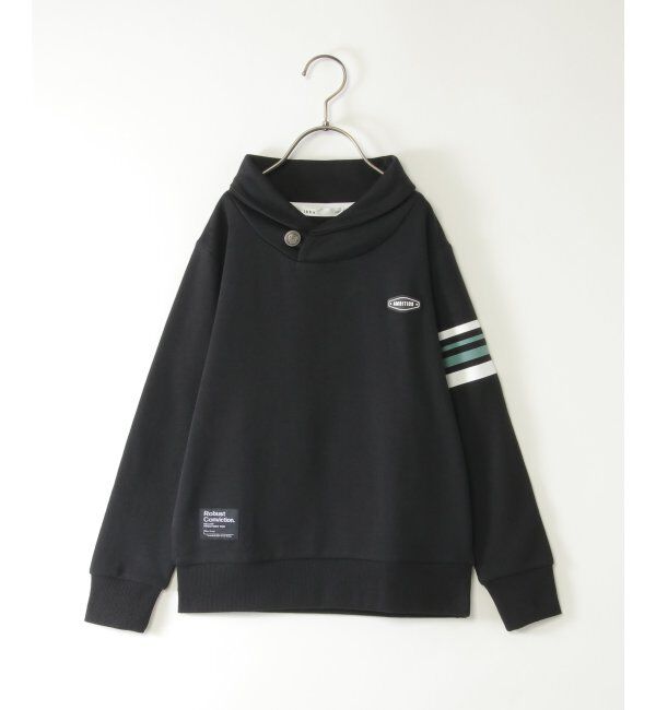 ikka kids「コンチョボタンショール襟トレーナー（120~160cm）」|Tシャツ・カットソー|ブラック