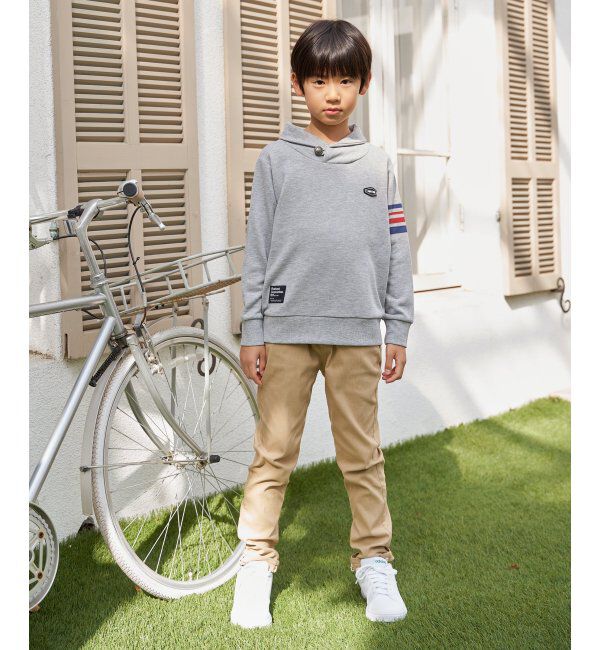 ikka kids「コンチョボタンショール襟トレーナー（120~160cm）」|Tシャツ・カットソー|