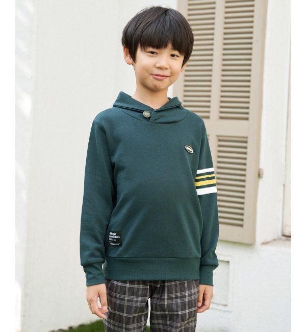 ikka kids「コンチョボタンショール襟トレーナー（120~160cm）」|Tシャツ・カットソー|