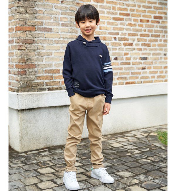 ikka kids「コンチョボタンショール襟トレーナー（120~160cm）」|Tシャツ・カットソー|