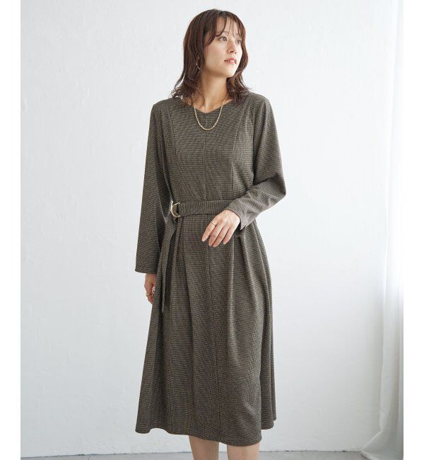 IKKA LOUNGE「カットジャガードワンピース」|ドレス|