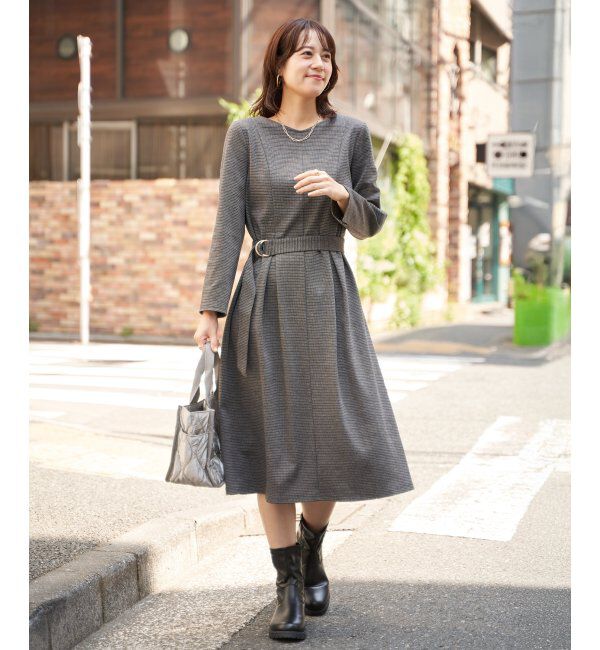 IKKA LOUNGE「カットジャガードワンピース」|ドレス|