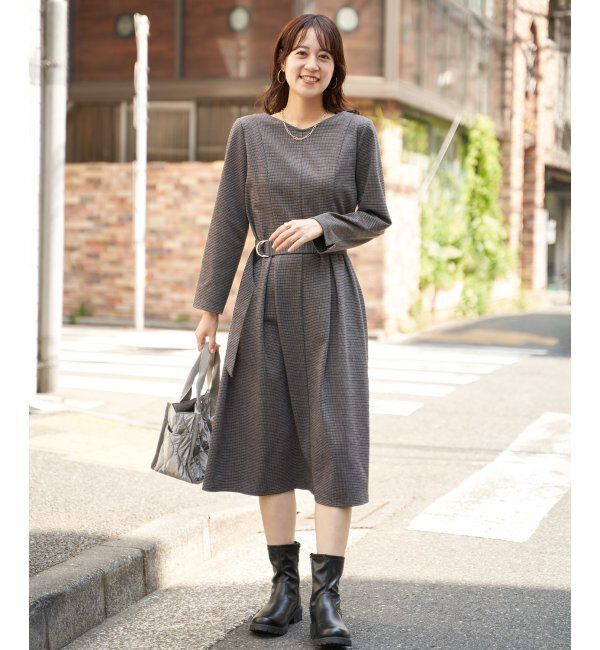 IKKA LOUNGE「カットジャガードワンピース」|ドレス|