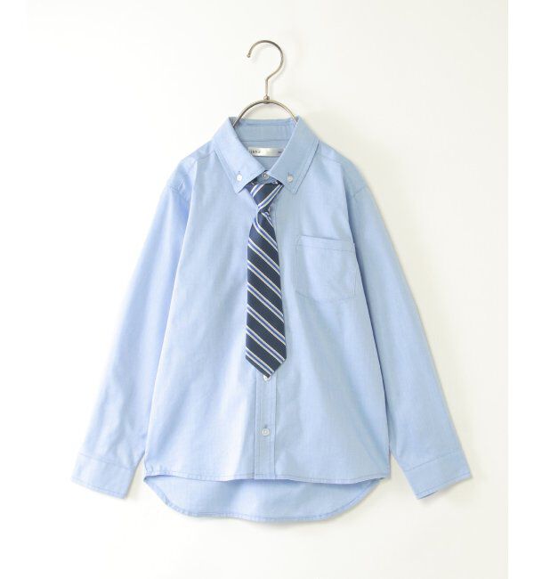 ikka kids「【フォーマル対応】ネクタイ付きダンガリーシャツ（120~160cm）」|シャツ・ブラウス|