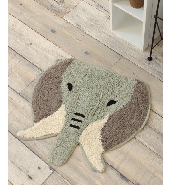 Lbc with Life「アニマルフェイス　ミニマット」|クッション・クッションカバー|ミディグレイ