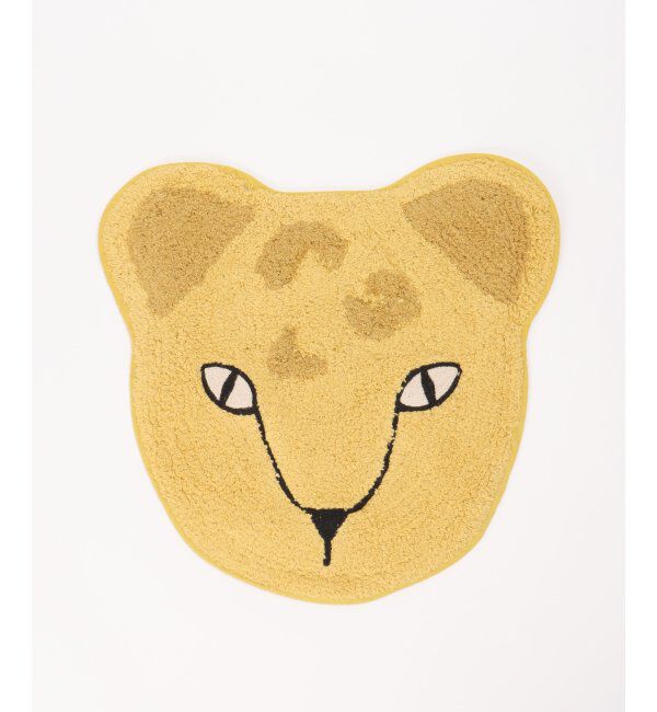 Lbc with Life「アニマルフェイス　ミニマット」|クッション・クッションカバー|イエロー