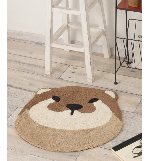 Lbc with Life「アニマルフェイス　ミニマット」|クッション・クッションカバー|ベージュ