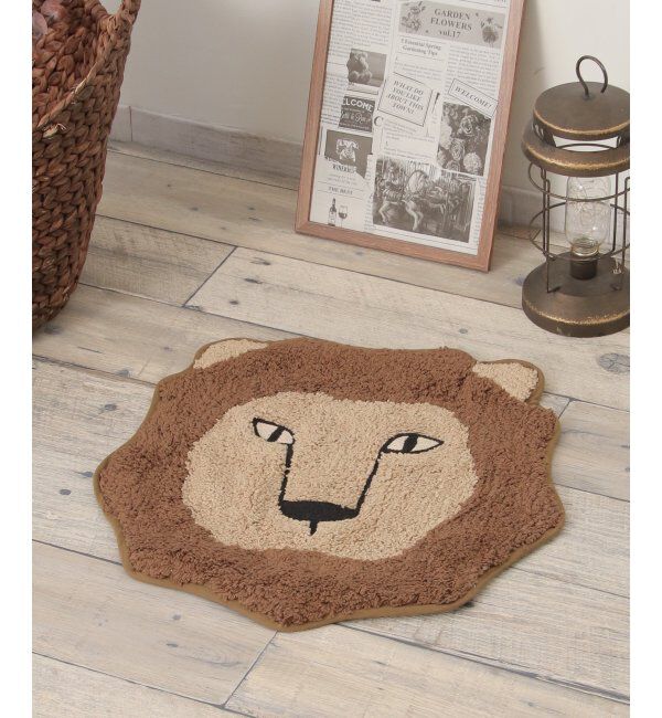 Lbc with Life「アニマルフェイス　ミニマット」|クッション・クッションカバー|クルミ