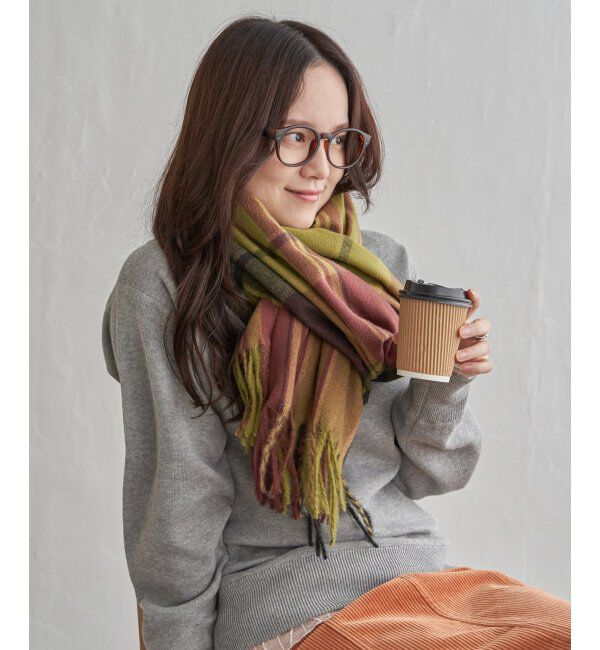 Lbc with Life「チェックストール24」|マフラー|グリーンケイ