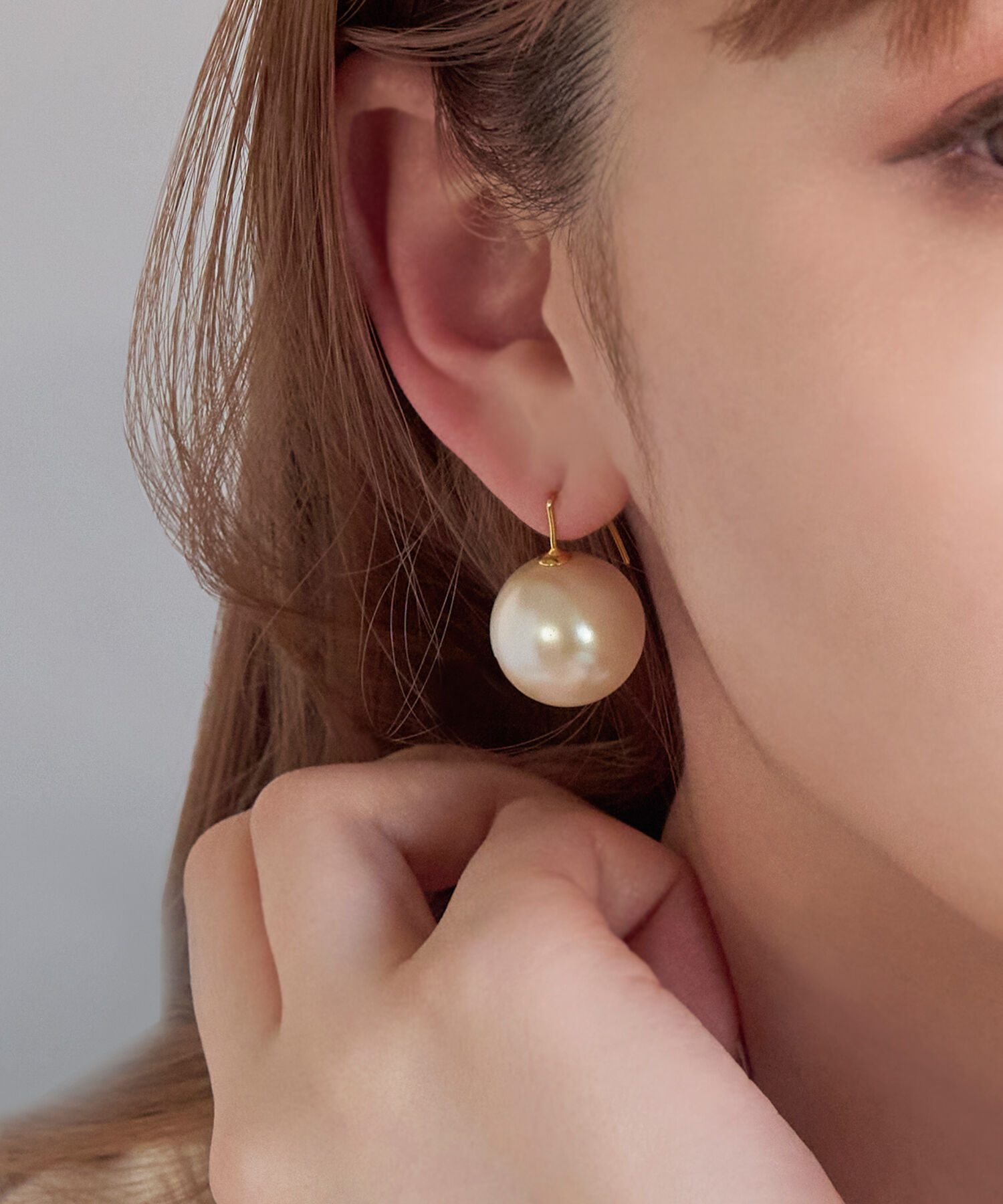 Phoebe「【シリーズ累計販売5000点突破！】ビッグパールフックピアス ホワイト」|ピアス|