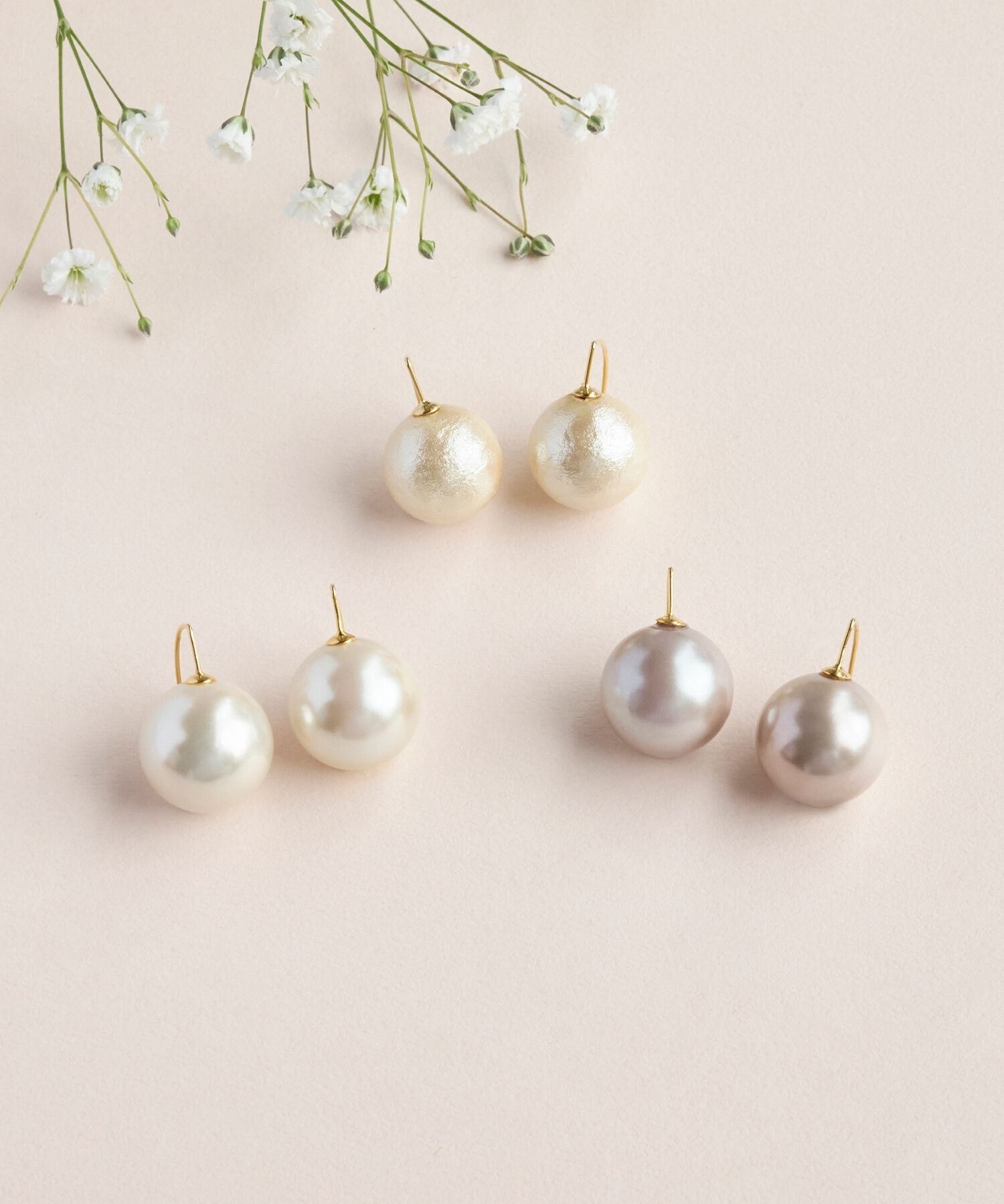 Phoebe「【シリーズ累計販売5000点突破！】ビッグパールフックピアス ホワイト」|ピアス|