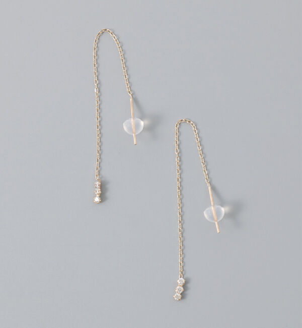  「【K10】スウィングビジューアメリカンピアス/BOX付き」|ピアス|ゴールド