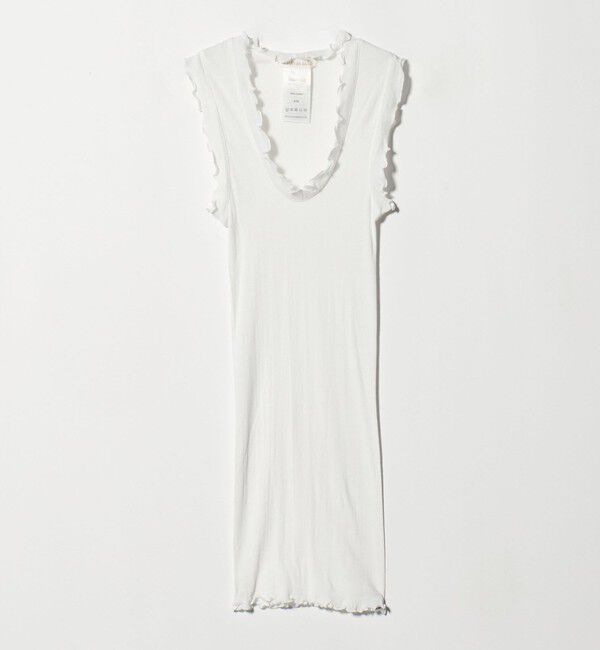 EMMEL REFINES「＜SEAMLESS BASIC.＞ Flounce/ タンクトップ＜ Select by EMMEL REFINES ＞」|タンクトップ|WHITE