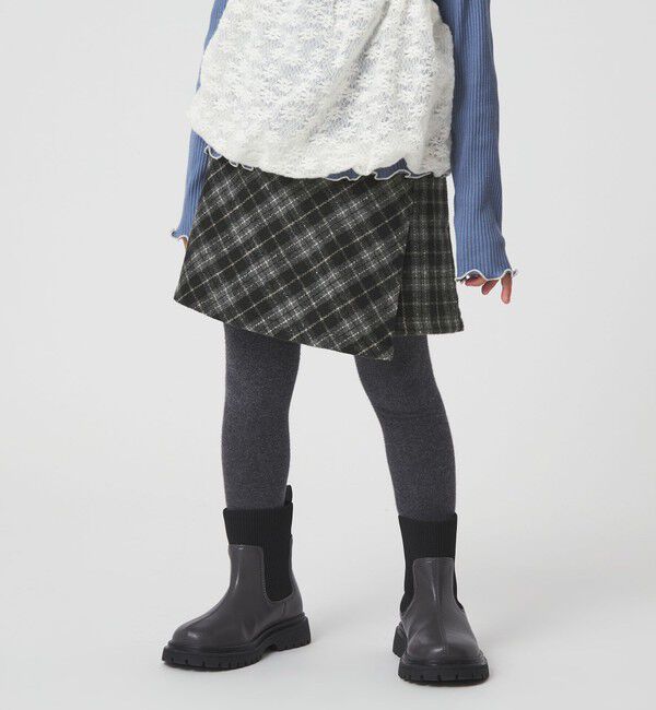 UNITED ARROWS green label relaxing「チェック ラップキュロット（ブラック） / キッズ  100cm-160cm」|その他|