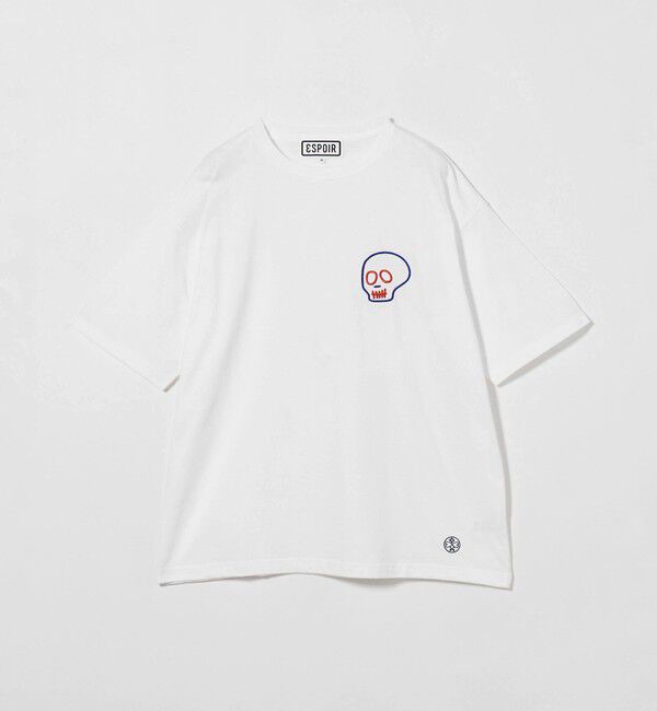 BEAUTY&YOUTH UNITED ARROWS「＜ESPOIR＞Skull エンブロイダリー Tシャツ」|Tシャツ・カットソー|WHITE