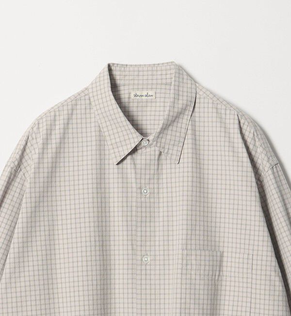 STEVEN ALAN「＜Steven Alan＞ ポプリン グラフチェック レギュラーカラー シャツ LOOSE」|シャツ・ブラウス|