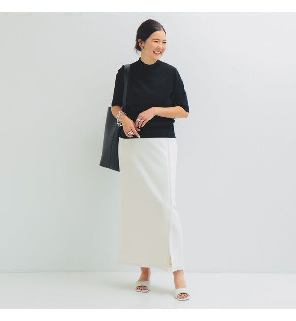 Demi-Luxe BEAMS 「シンプル モックネック ニット .M」|ニット・セーター|BLACK