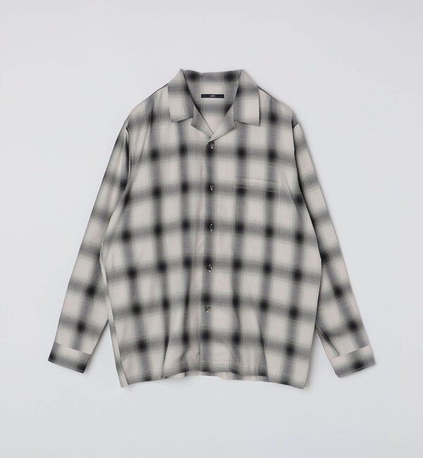 SHIPS「SHIPS: オンブレ チェック オープンカラー シャツ」|シャツ・ブラウス|