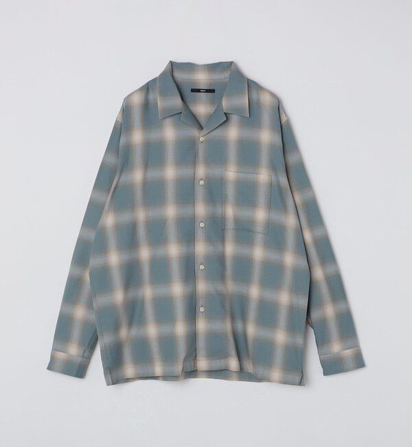 SHIPS「SHIPS: オンブレ チェック オープンカラー シャツ」|シャツ・ブラウス|