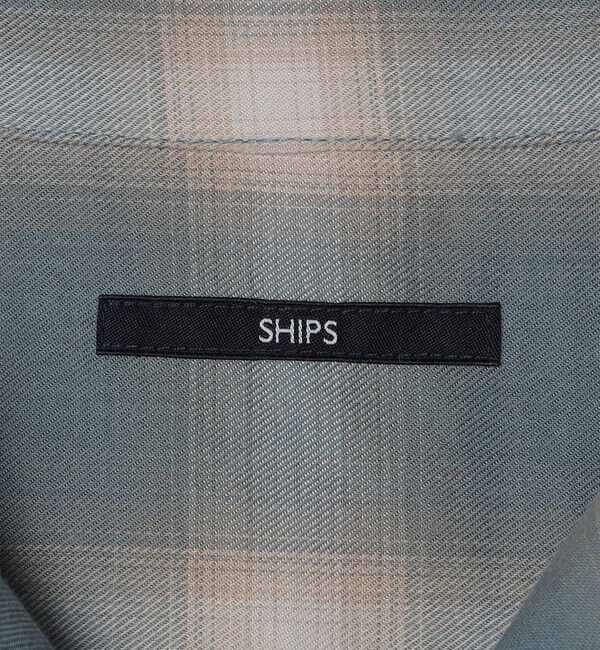 SHIPS「SHIPS: オンブレ チェック オープンカラー シャツ」|シャツ・ブラウス|