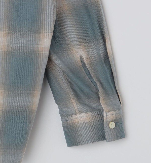 SHIPS「SHIPS: オンブレ チェック オープンカラー シャツ」|シャツ・ブラウス|