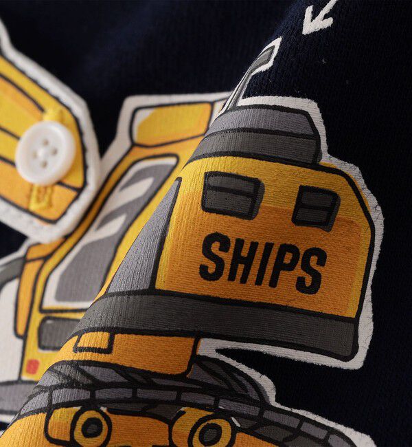 SHIPS Colors 「SHIPS Colors: 90cm～140cm / 建設車両 (ショベルカー) スウェット◇」|スウェット・ジャージ|