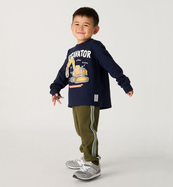 SHIPS Colors 「SHIPS Colors: 90cm～140cm / 建設車両 (ショベルカー) スウェット◇」|スウェット・ジャージ|