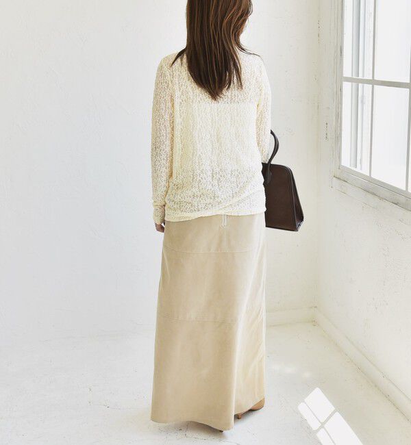 quaranciel「quaranciel:〈手洗い可能〉フラワー レース ストレッチ レギュラーカラー シャツ カットソー」|Tシャツ・カットソー|