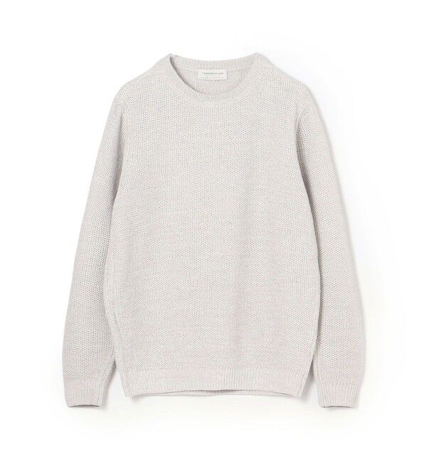 TOMORROWLAND MENS「TOMORROWLAND tricot ギマコットンリネン クルーネックプルオーバー」|ニット・セーター|16 グレー系