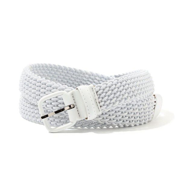 TOMORROWLAND GOODS「Maison Boinet 革巻き メッシュベルト」|ベルト|11 ホワイト