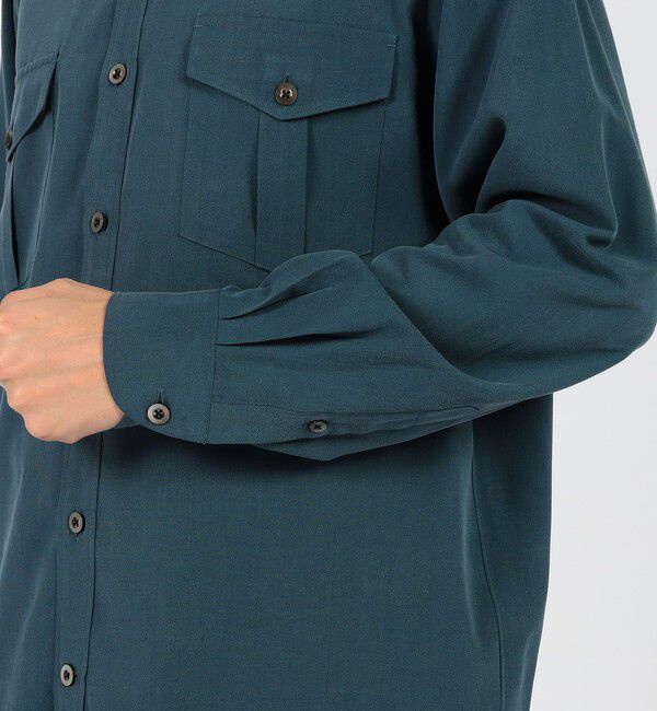 TOMORROWLAND MENS「シルクタフタ ダブルポケット レギュラーカラーシャツ」|シャツ・ブラウス|