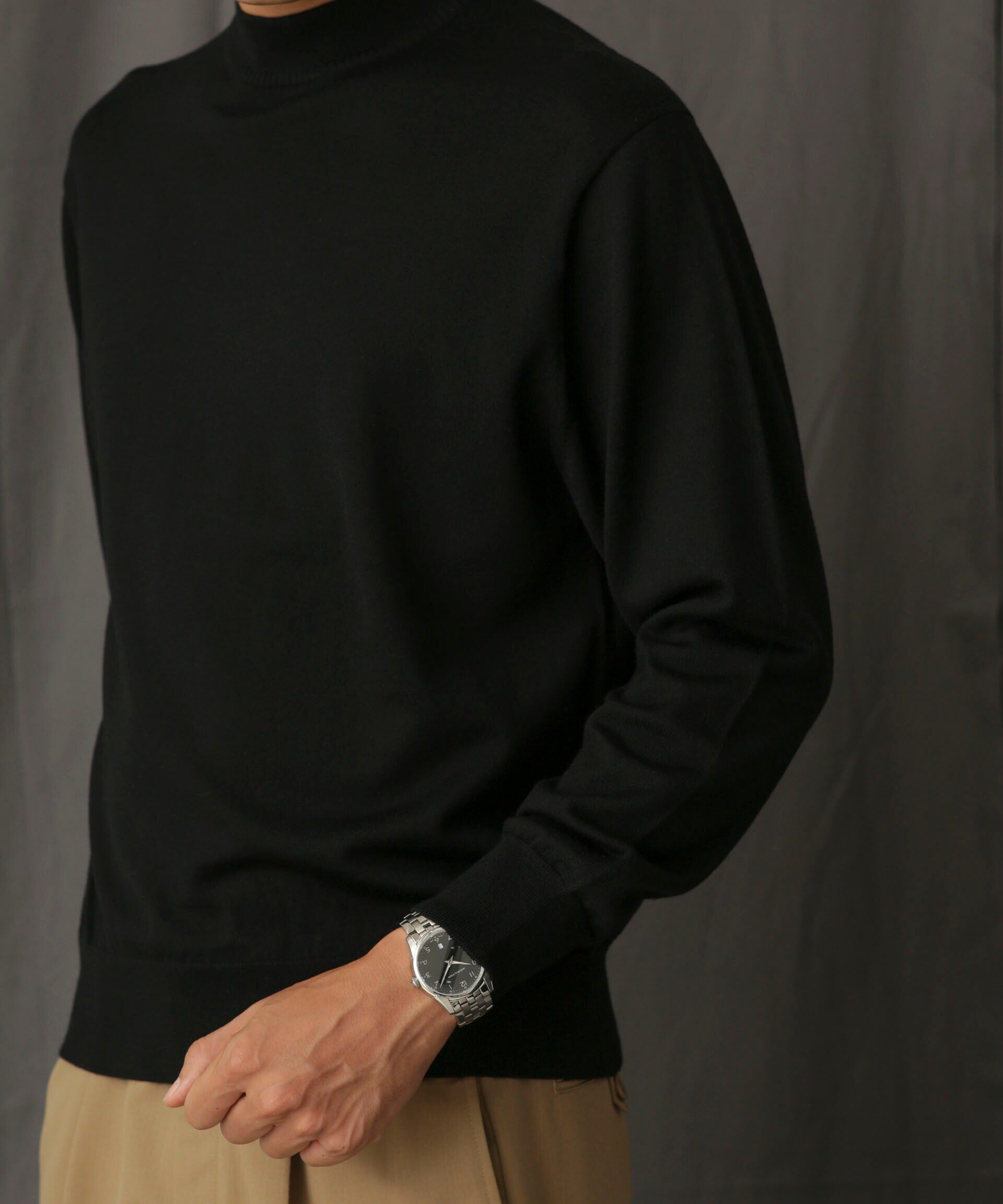 nano･universe「「毛玉レスニット」 ファインゲージモックネック」|ニット・セーター|