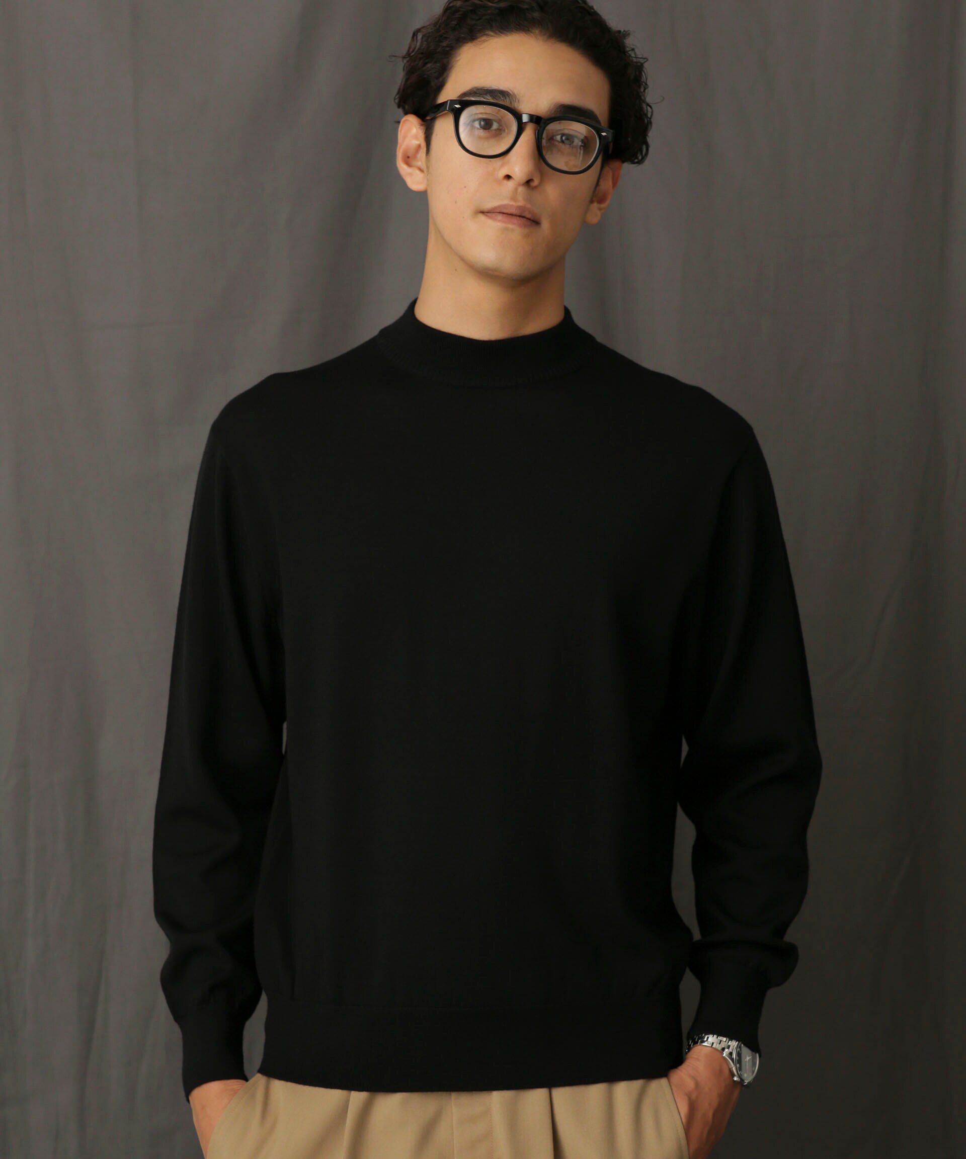 nano･universe「「毛玉レスニット」 ファインゲージモックネック」|ニット・セーター|