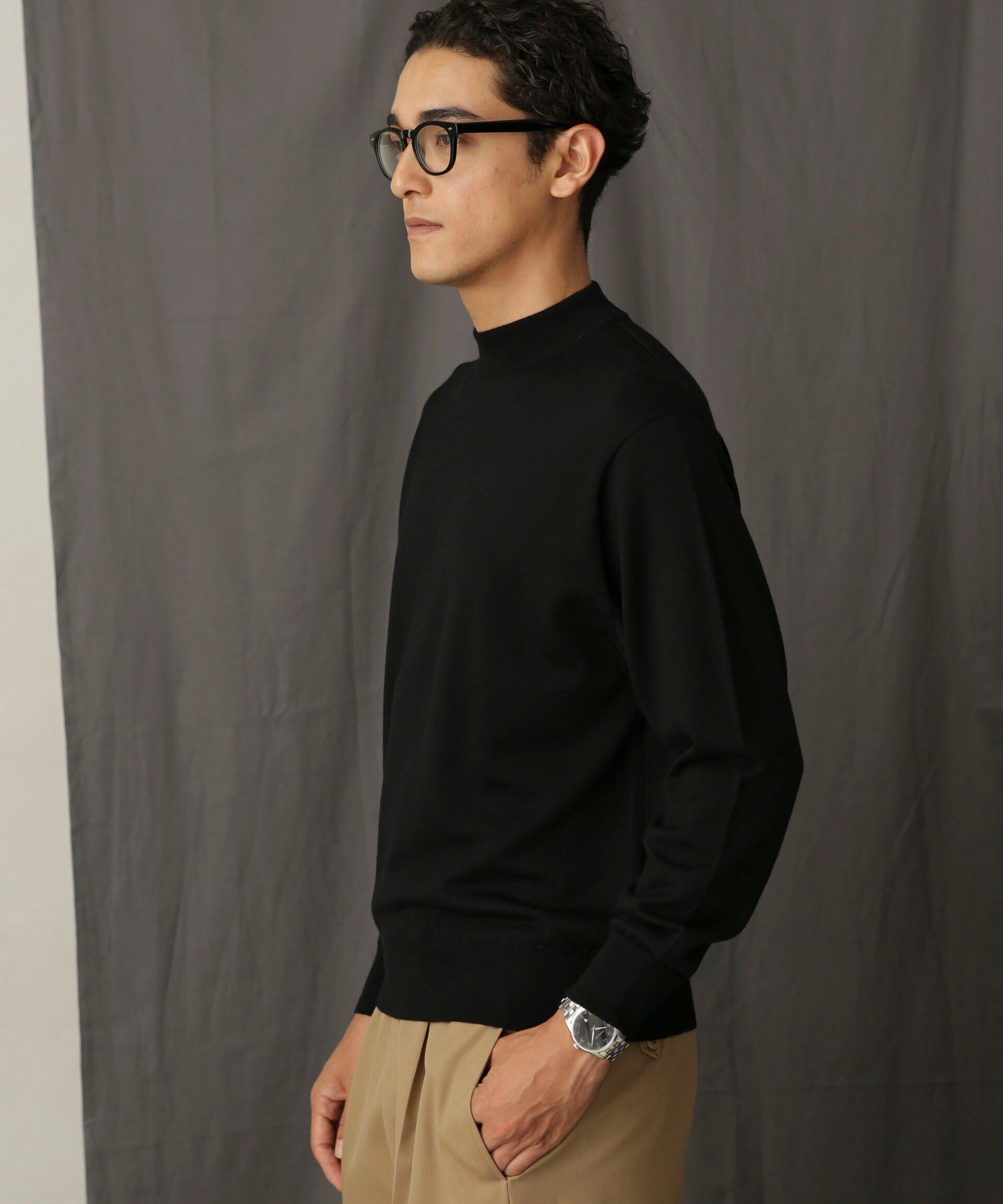 nano･universe「「毛玉レスニット」 ファインゲージモックネック」|ニット・セーター|