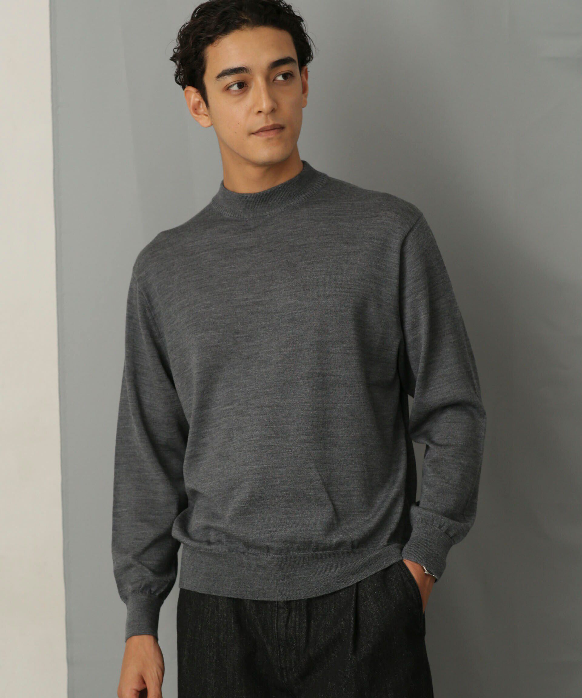 nano･universe「「毛玉レスニット」 ファインゲージモックネック」|ニット・セーター|