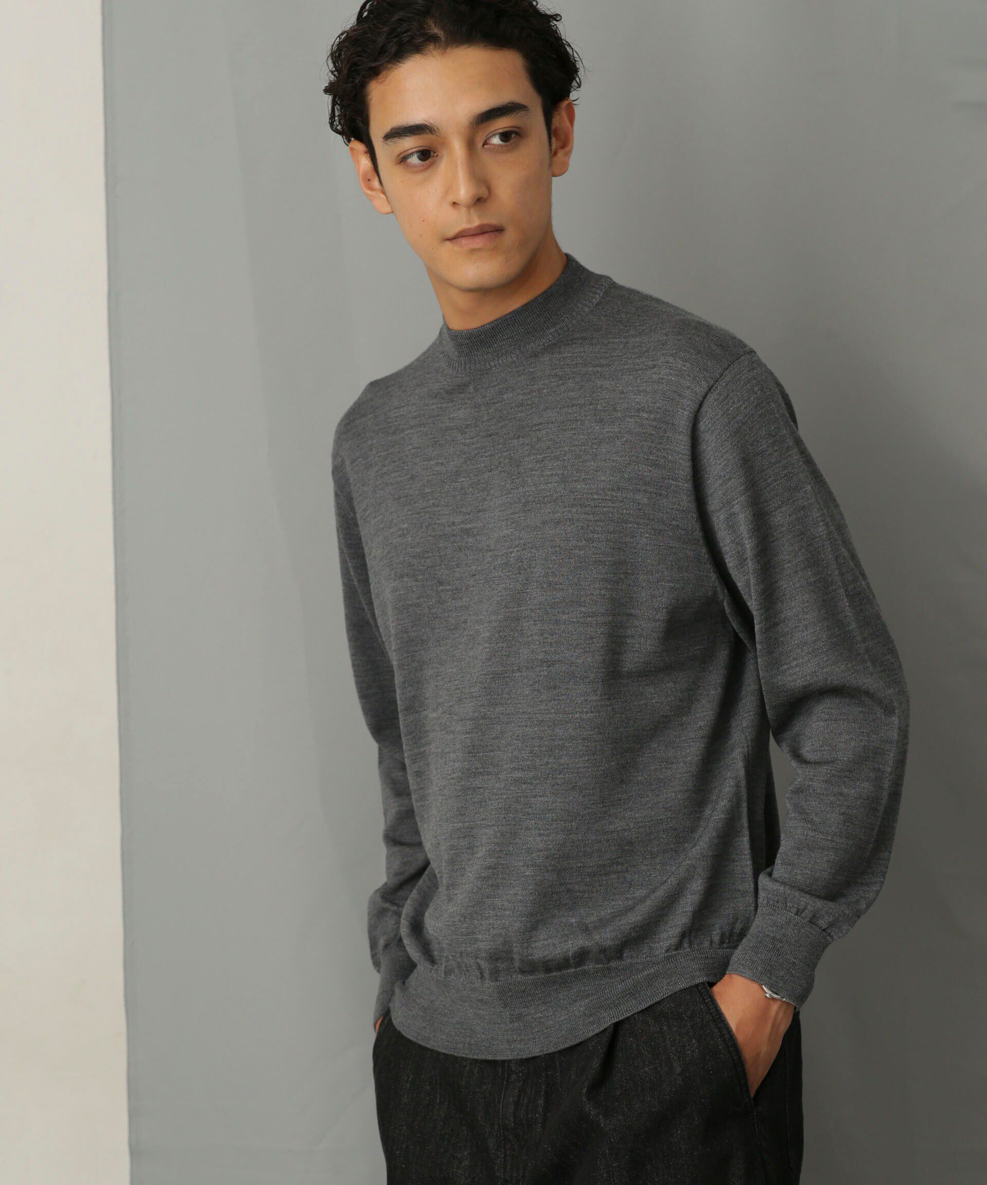 nano･universe「「毛玉レスニット」 ファインゲージモックネック」|ニット・セーター|