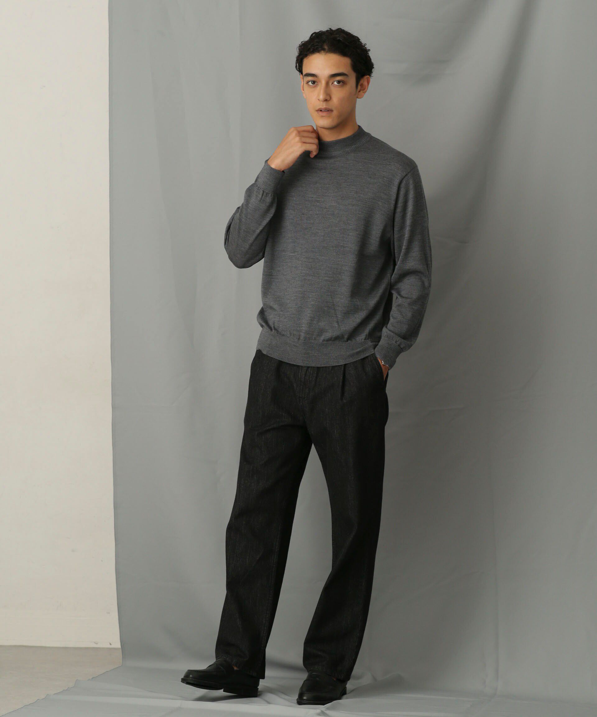 nano･universe「「毛玉レスニット」 ファインゲージモックネック」|ニット・セーター|