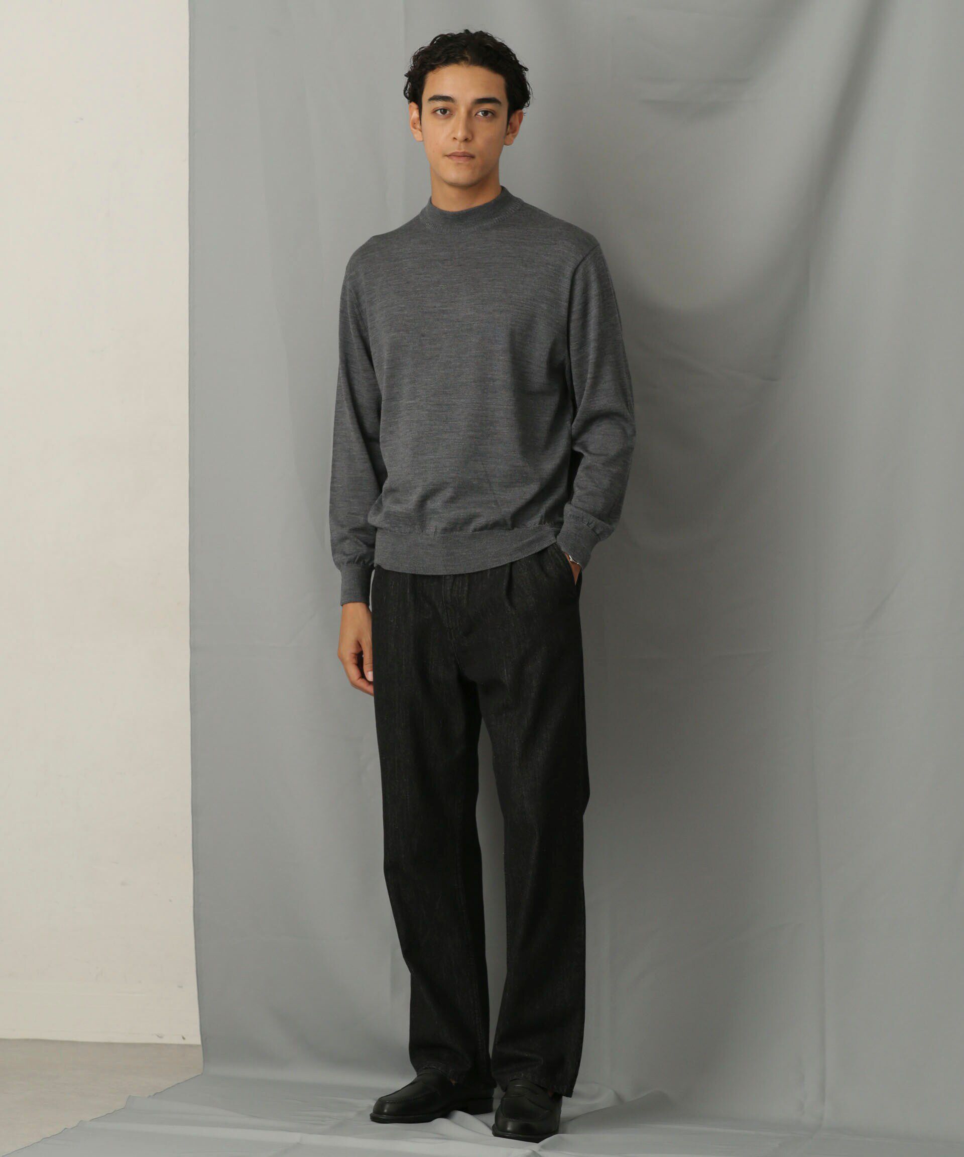 nano･universe「「毛玉レスニット」 ファインゲージモックネック」|ニット・セーター|