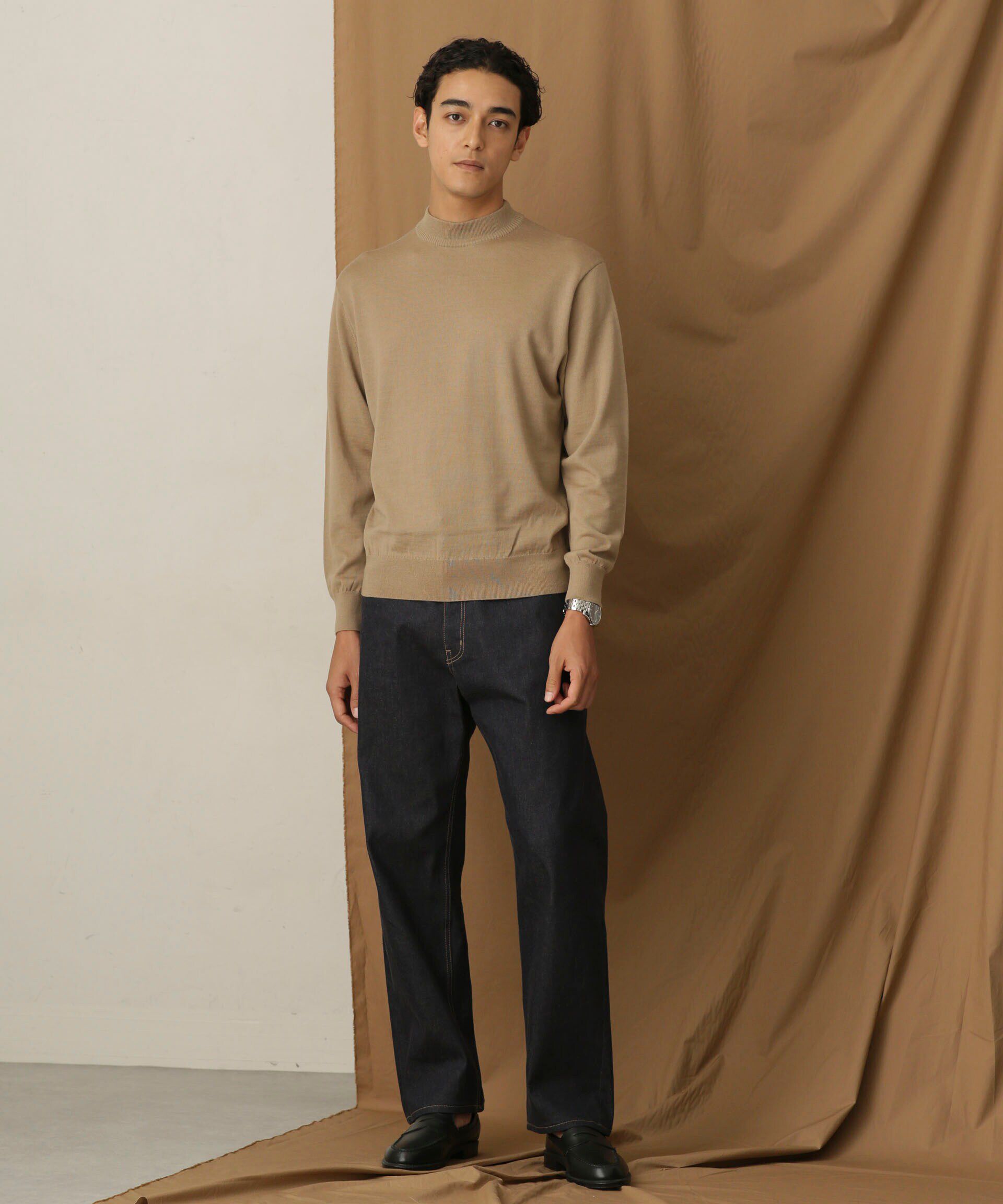 nano･universe「「毛玉レスニット」 ファインゲージモックネック」|ニット・セーター|