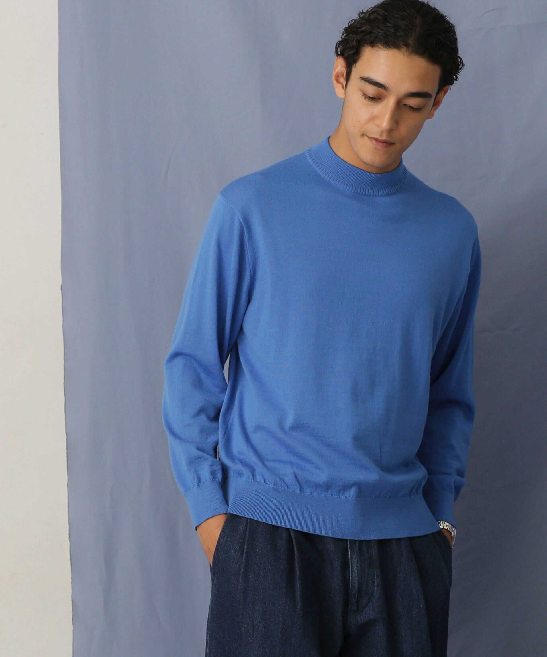 nano･universe「「毛玉レスニット」 ファインゲージモックネック」|ニット・セーター|