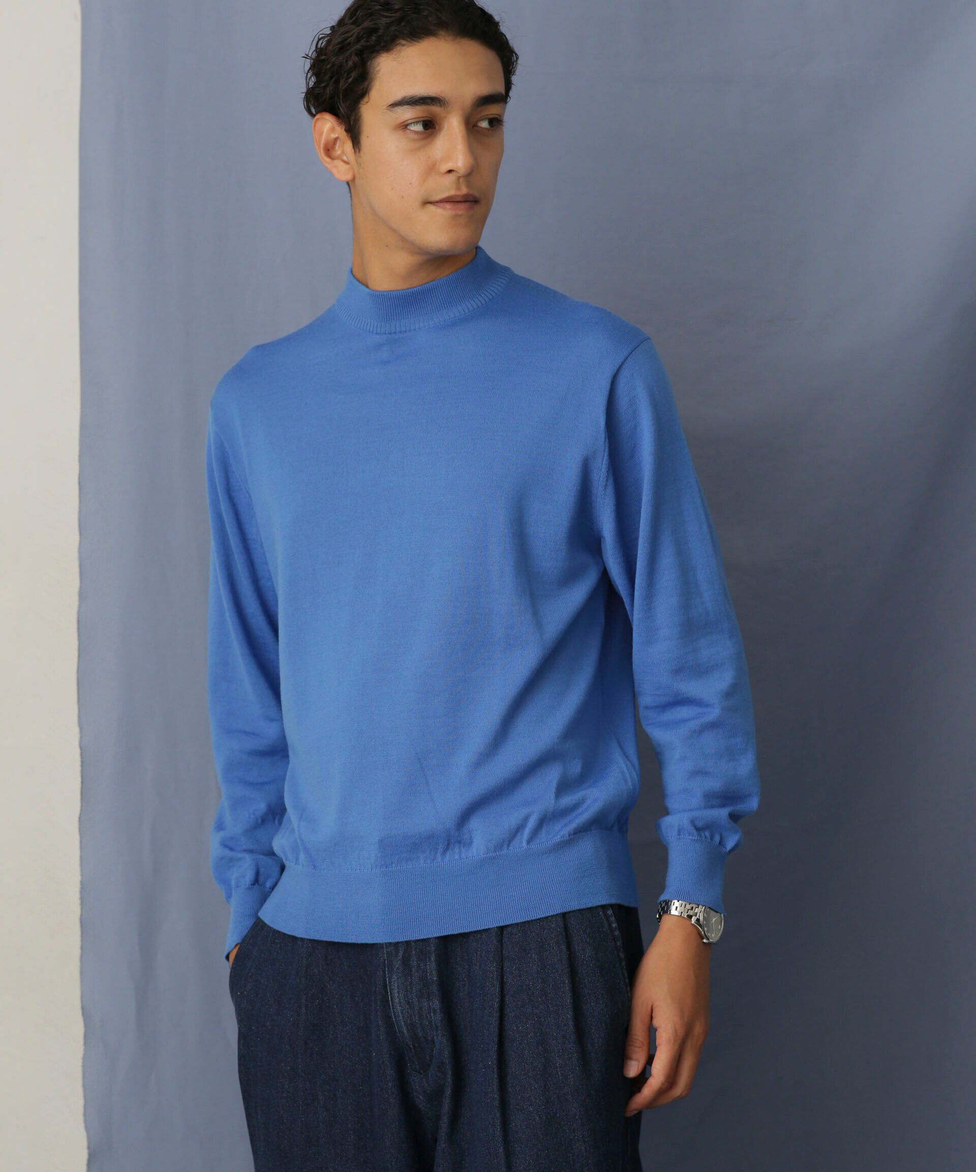 nano･universe「「毛玉レスニット」 ファインゲージモックネック」|ニット・セーター|