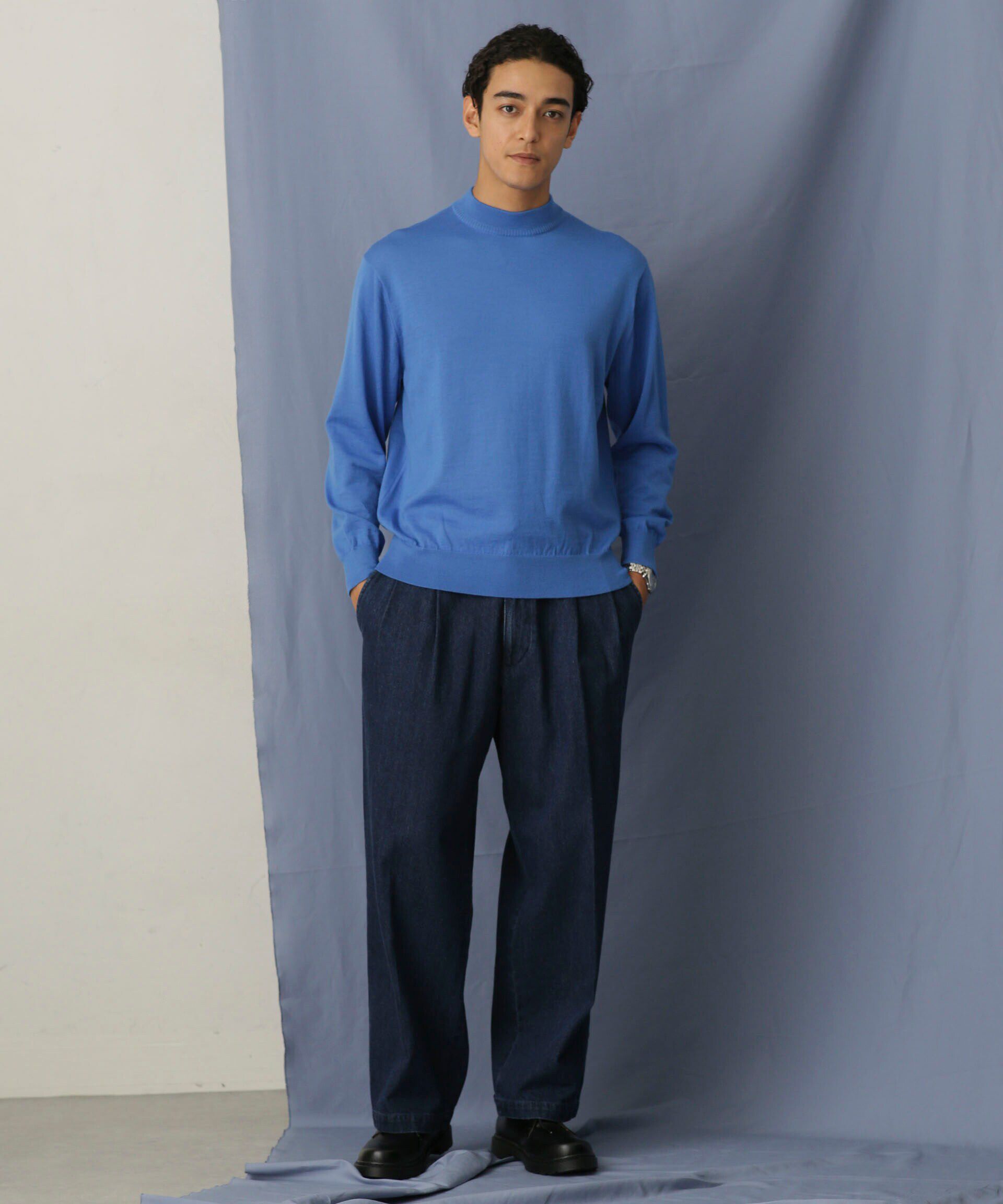 nano･universe「「毛玉レスニット」 ファインゲージモックネック」|ニット・セーター|