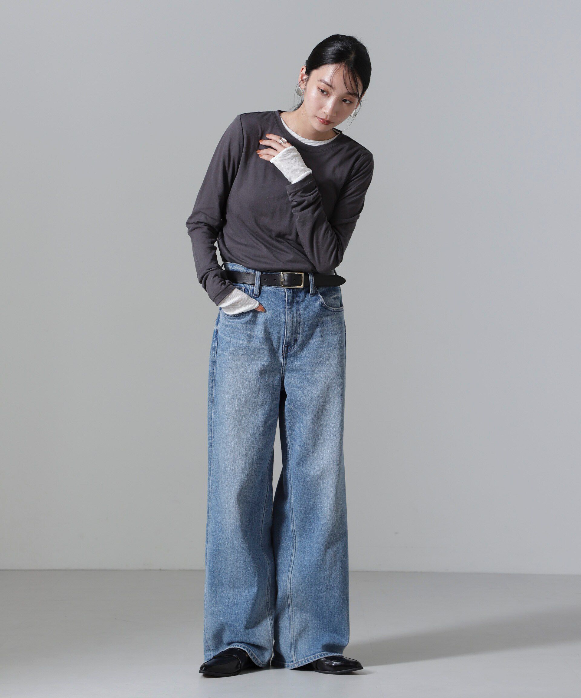 nano･universe「シアーテレコ&天竺ロンTeeセット」|Tシャツ・カットソー|