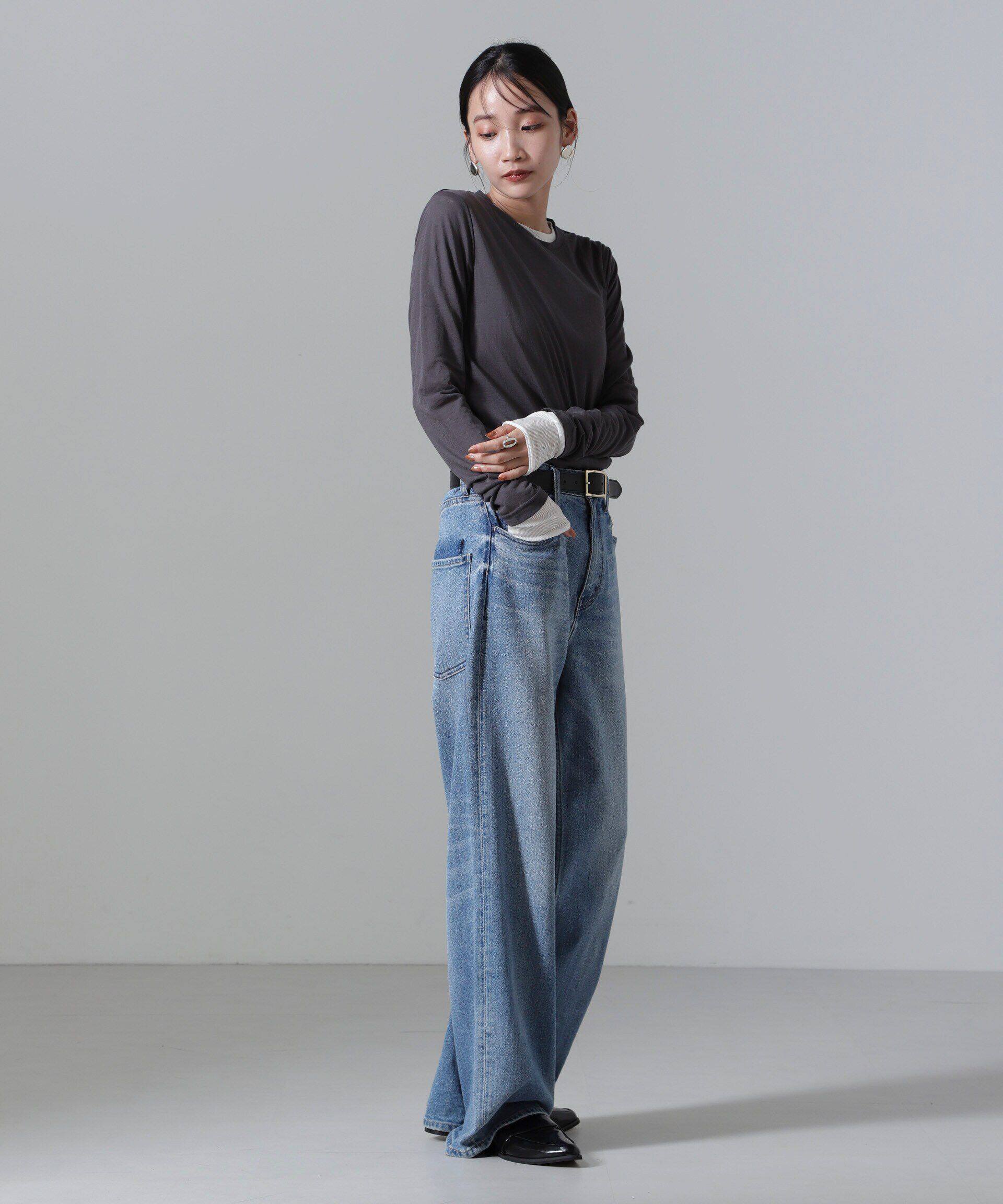 nano･universe「シアーテレコ&天竺ロンTeeセット」|Tシャツ・カットソー|