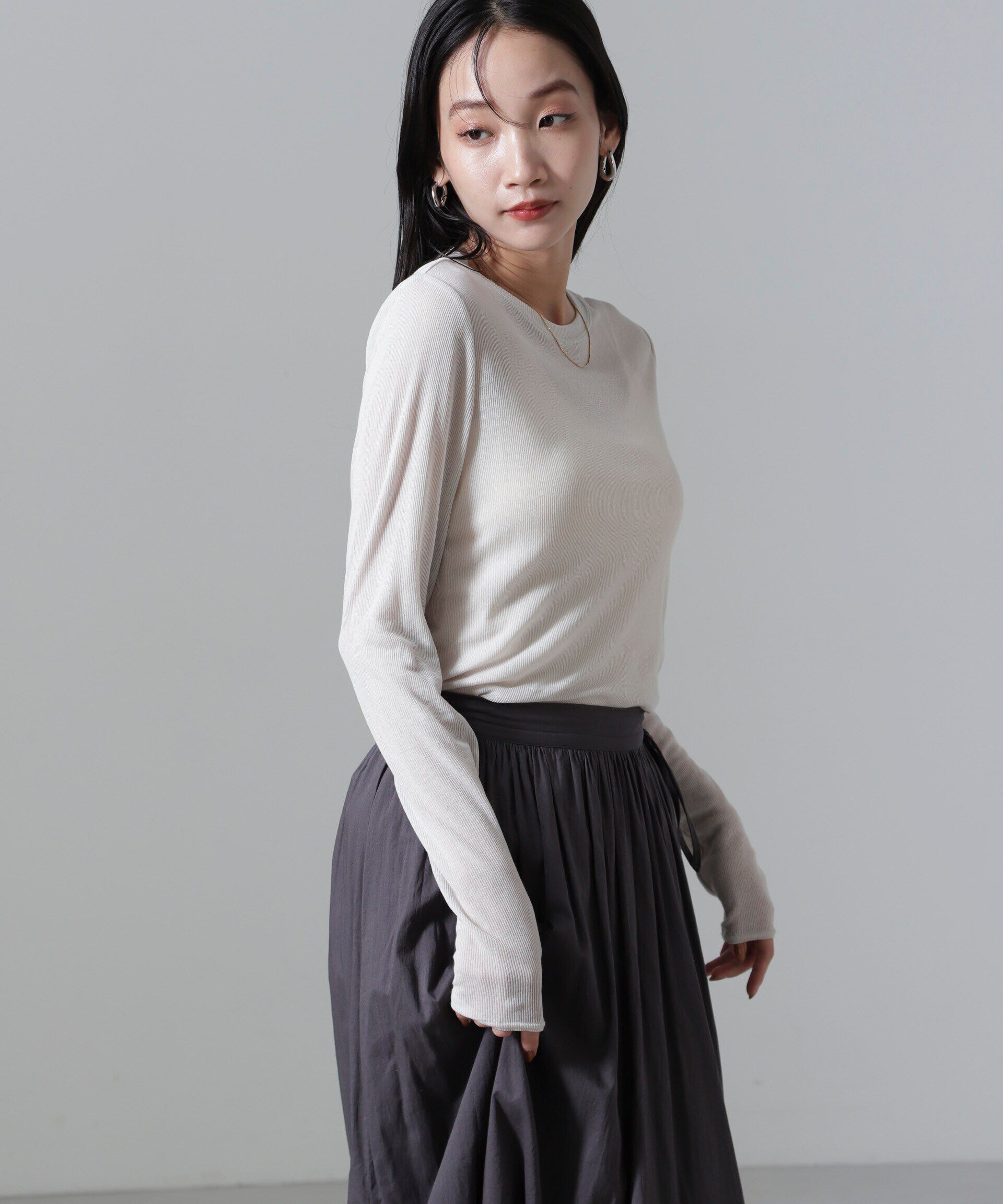 nano･universe「シアーテレコ&天竺ロンTeeセット」|Tシャツ・カットソー|