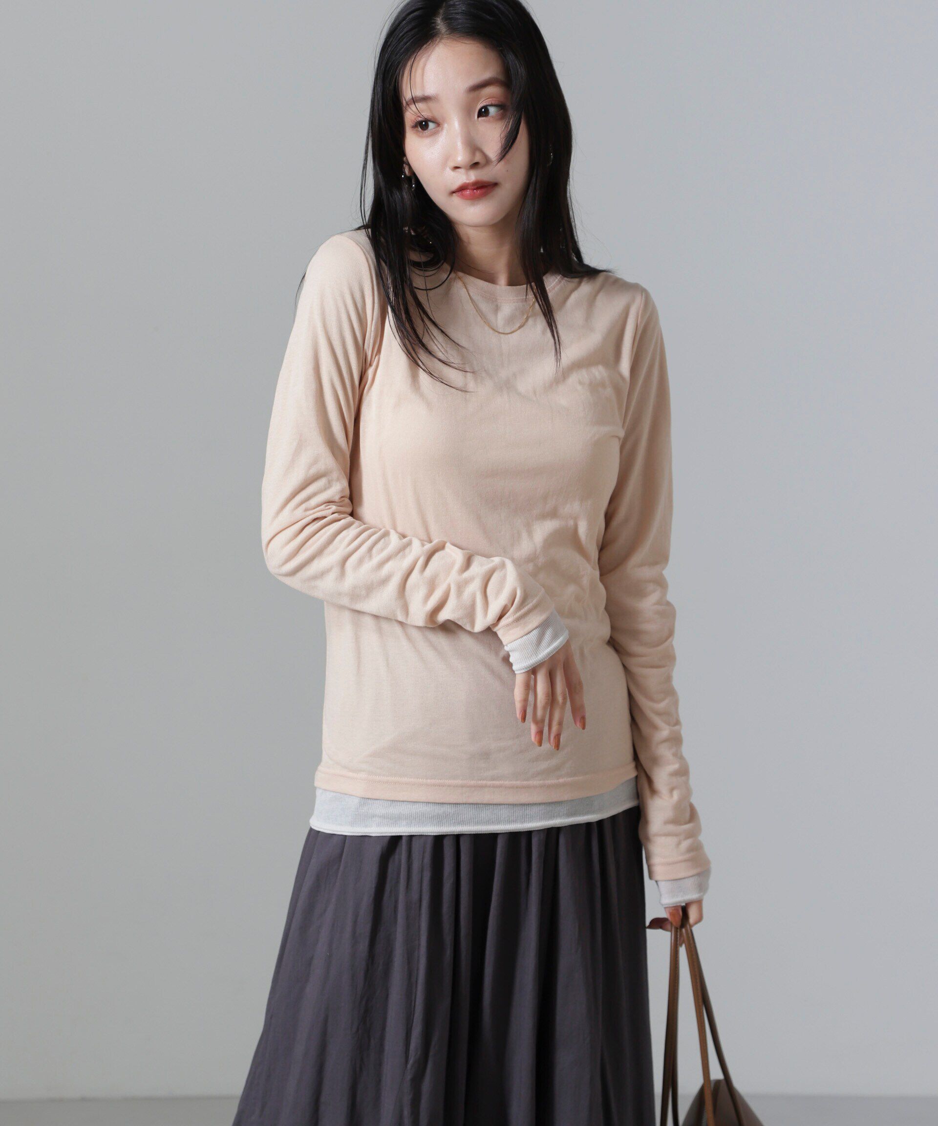 nano･universe「シアーテレコ&天竺ロンTeeセット」|Tシャツ・カットソー|