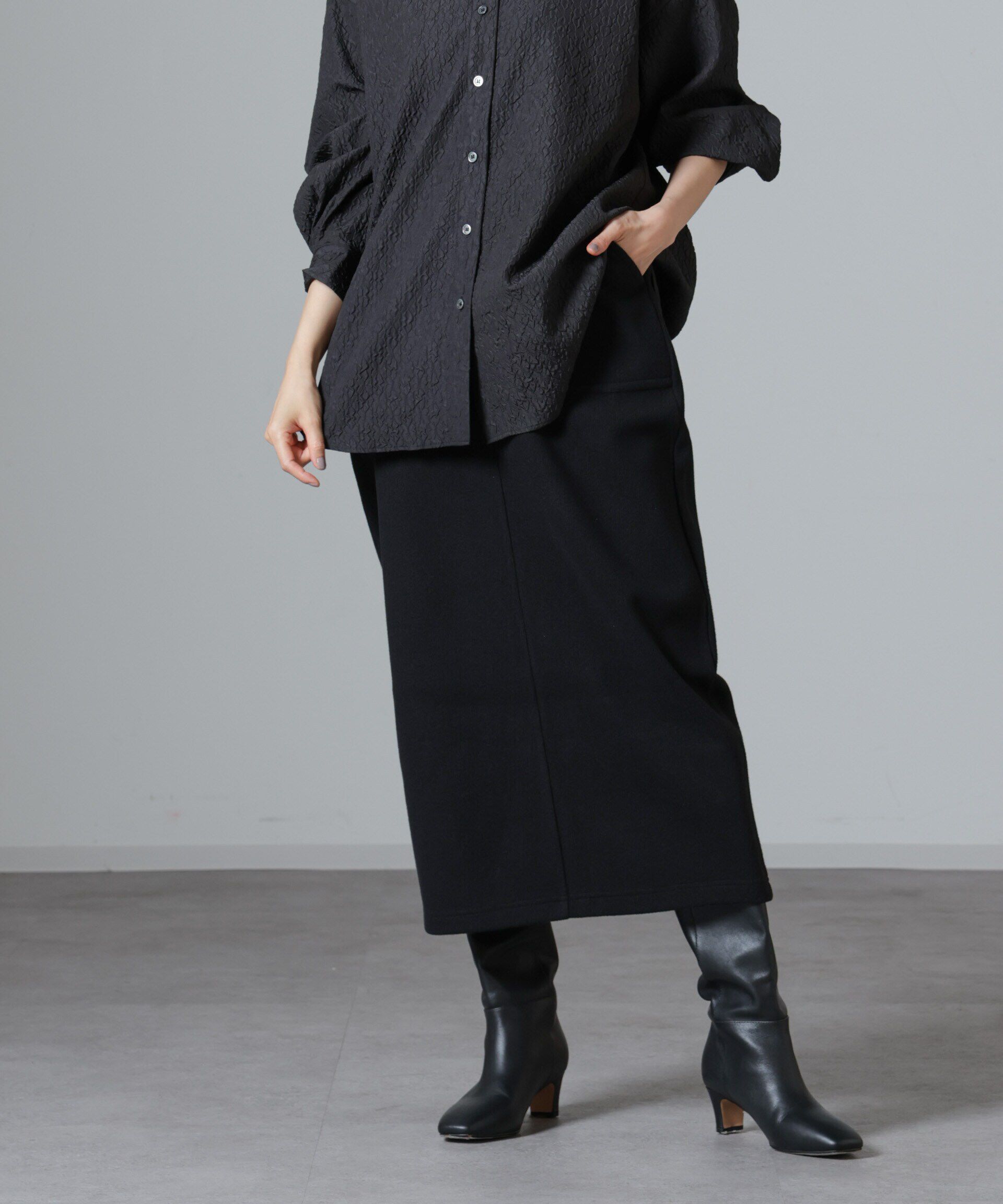 nano･universe「ウールライクニードルパンチスカート(セットアップ可)」|スカート|