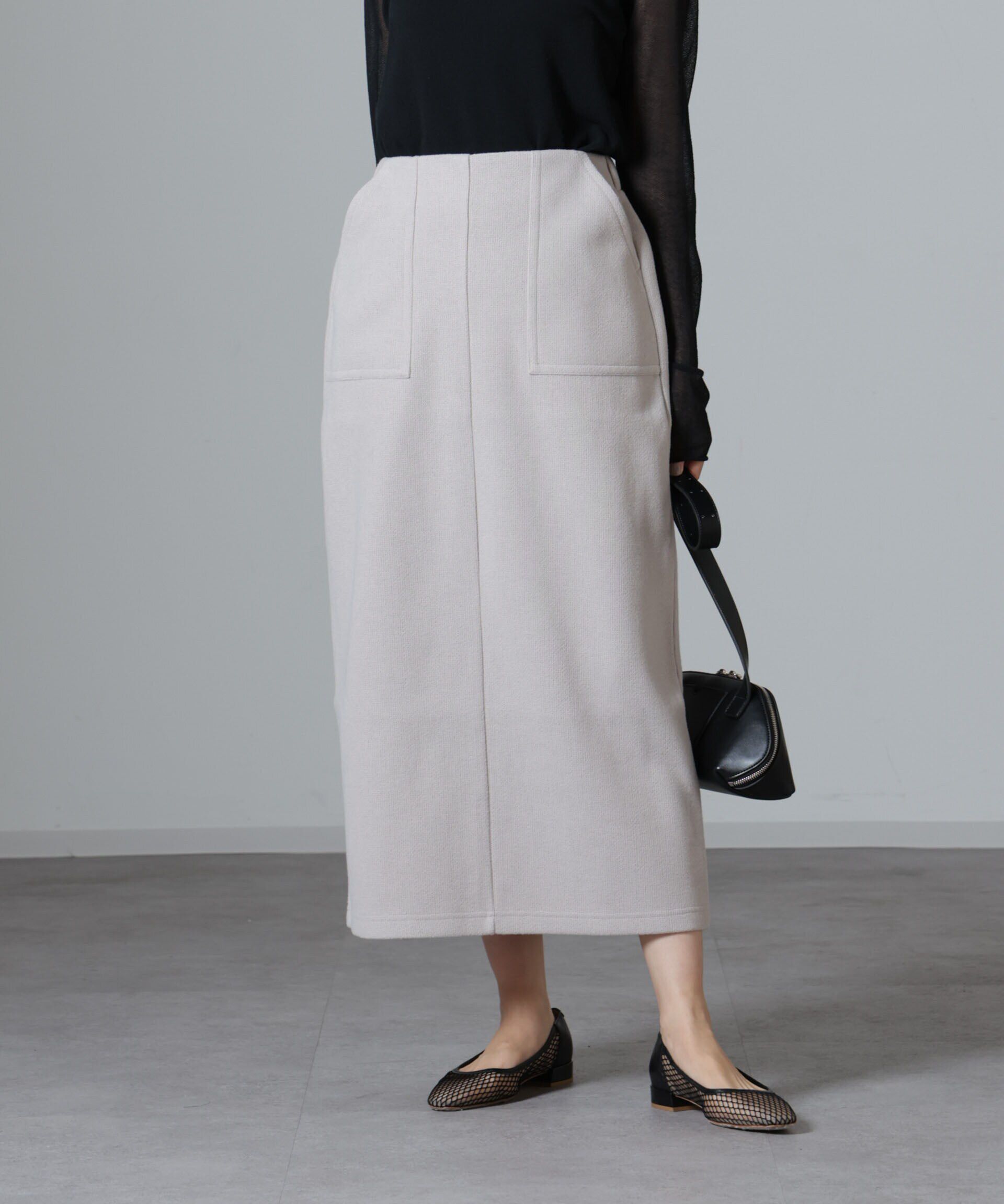 nano･universe「ウールライクニードルパンチスカート(セットアップ可)」|スカート|