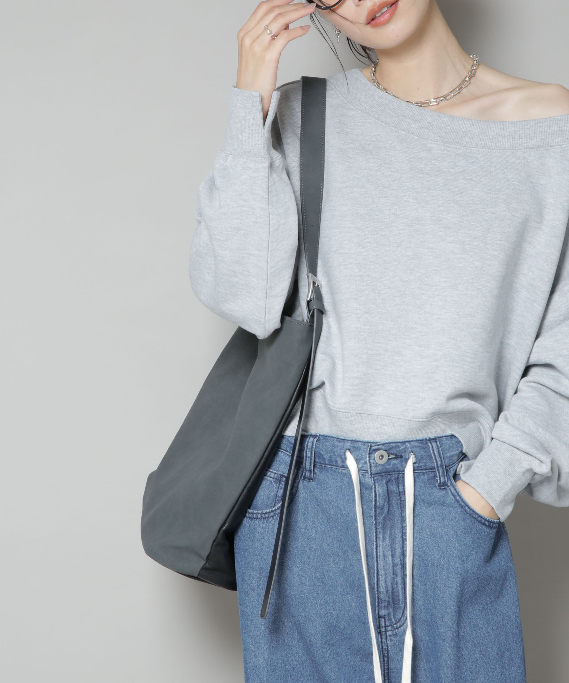 nano･universe「フェイクスエードコンビスクエアショルダーバッグ」|ショルダー・メッセンジャー|